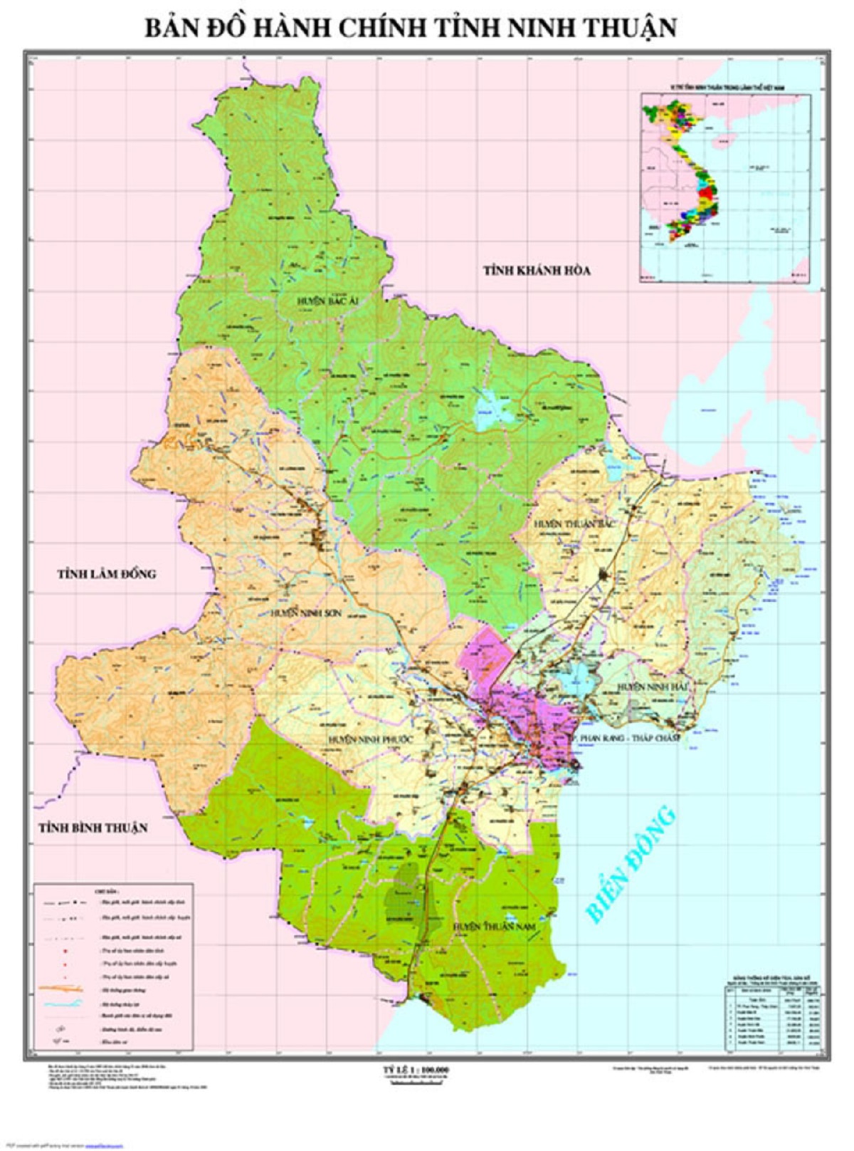 ban do hanh chinh tinh ninh thuan - BẢN ĐỒ HÀNH CHÍNH TỈNH NINH THUẬN & THÔNG TIN QUY HOẠCH NINH THUẬN MỚI NHẤT